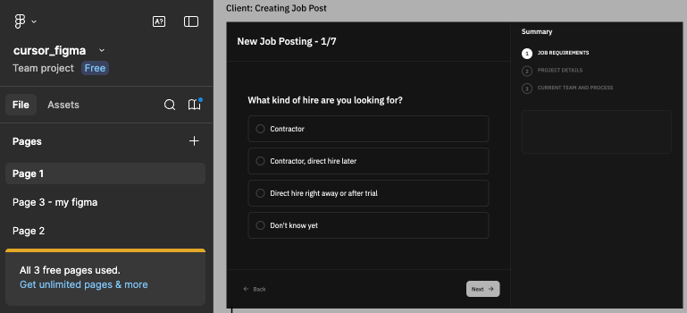 UX: Job Creation Steps(full)